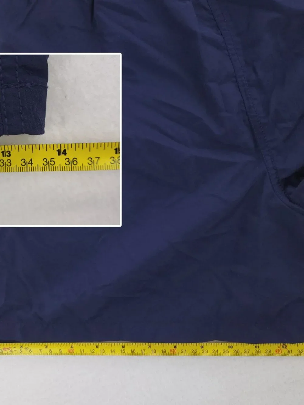 Polo Ralph Lauren Vintage Swim Shorts Trunks Pony Pockets Navy Blue Men's Large